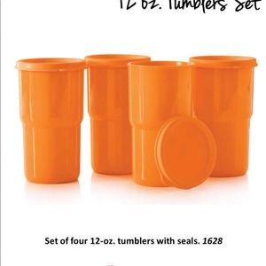 Set of 4 Tupperware tumblers